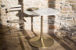Rackhams Swan Circular Dining Table - Large - Dark Chrome - Clear Glass - thumbnail 5