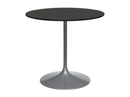 Rackhams Swan Circular Dining Table - Large - Dark Chrome - Clear Glass - thumbnail 2