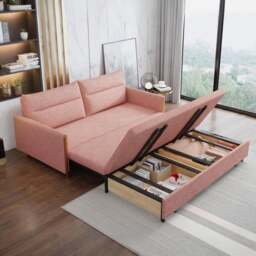 Rackhams SB122 Two Seater Sofa Bed - 115CM (no drawer) - Pink
