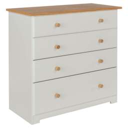 Rackhams Colorado 4-Drawer Chest of Drawers - soft white