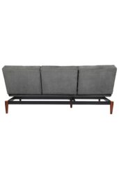 Rackhams Faux Suede 3 Seater Upholstered Sofa Bed - Grey - thumbnail 3