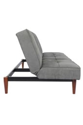 Rackhams Faux Suede 3 Seater Upholstered Sofa Bed - Grey - thumbnail 2