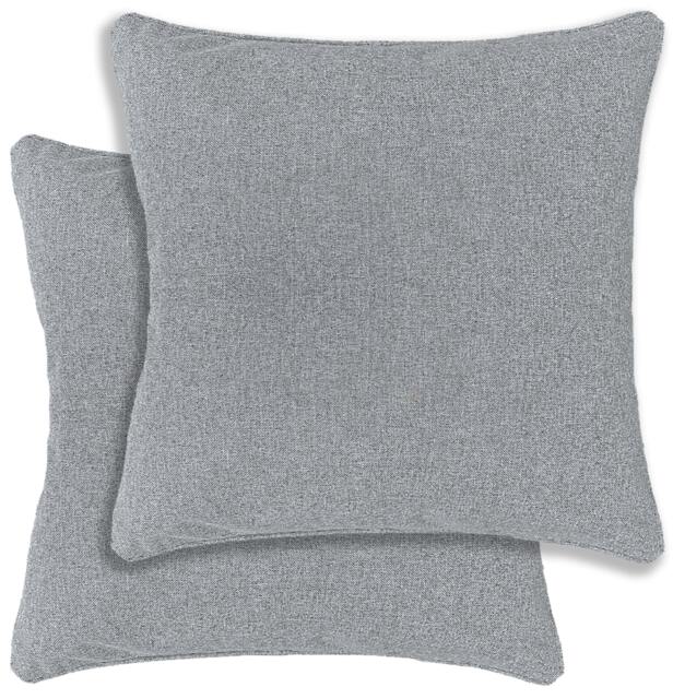Rackhams Austin/Dallas Textured Pair of Double Sided Zip Opening Piped Edge Cushion Covers - 43x43cm - Cases Only - Grey - image 1