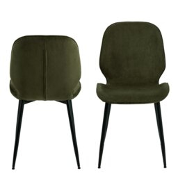 Rackhams Femke Dining Chair in Olive Green Set of 4 - 1 - thumbnail 2