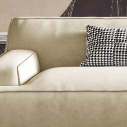 Rackhams Isaac Three Seater, Four Seater, Five Seater Sofa, Modular Sofa, Leathaire - Three Seater 310cm - Beige - thumbnail 6