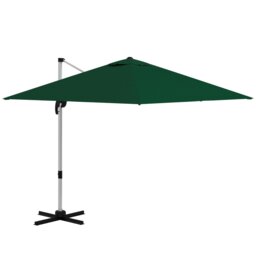 Rackhams 3 x 3(m) Cantilever Roma Parasol, Square Garden Umbrella with Cross Base, Crank Handle, Tilt, 360° Rotation and Aluminium Frame, Grey - Grey - 293L x 293W x 265H cm - thumbnail 6