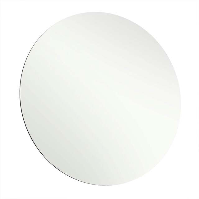 Rackhams 40cm Round Wall Mirror Frameless Tempered Glass Explosion-Proof Decor - image 1