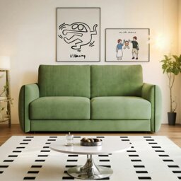 Rackhams Kaur Two Seater Sofa Bed, Pull Out Sleeper Sofa Bed, More Colours - Orange - 168cm - thumbnail 5