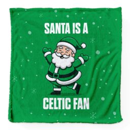 Rackhams Santa is a Celtic Football Fan - Luxury Fleece Blanket 150cm X 150cm - thumbnail 1