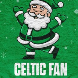 Rackhams Santa is a Celtic Football Fan - Luxury Fleece Blanket 150cm X 150cm - thumbnail 3