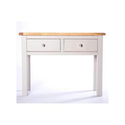 Rackhams Argenta Light Grey 2 Drawer Console Table Satin Chrome Knob - Light Grey