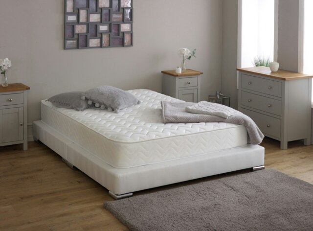 "Rackhams Essentials Zig Zag Hybrid Mattress - 7.5"" Deep, Soft Firmness - White - 1 - 3ft Single Mattress (90cm x 190cm)" - image 1
