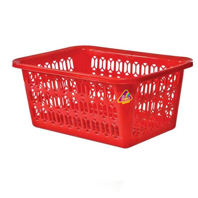 Rackhams 37cm Handy Basket Red 37 x 26 x 16cm - One Colour - One Size - One Colour - image 1