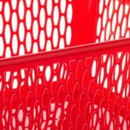 Rackhams 37cm Handy Basket Red 37 x 26 x 16cm - One Colour - One Size - One Colour - thumbnail 4