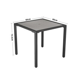 Rackhams 80/120/150cm Wide Rectangular Outdoor Dining Table with Parasol Hole - 150 cm W x 70cm D - thumbnail 3