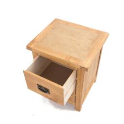 Rackhams Lugo 2 Drawer Bedside Table - Light Brown - thumbnail 4