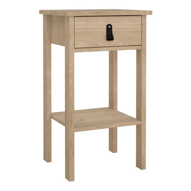 Rackhams Barcelona Bedside Table with 1 Drawers in Jackson Hickory Oak - Brown - Manufactured wood - 1 - image 1