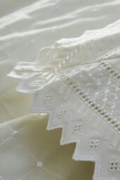 Rackhams Broderie Anglaise Pair of Pillowcases - Ecru - thumbnail 1
