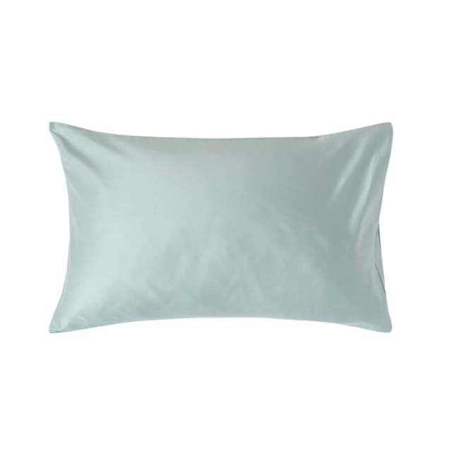 Rackhams Organic 400 TC Egyptian Cotton Sateen Housewife Pillowcase, Standard Size - Duck Egg Blue - image 1