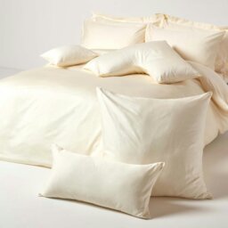Rackhams Organic 400 TC Egyptian Cotton Sateen Housewife Pillowcase, Standard Size - Duck Egg Blue - thumbnail 6
