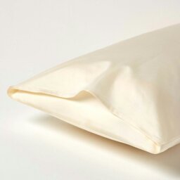Rackhams Organic 400 TC Egyptian Cotton Sateen Housewife Pillowcase, Standard Size - Duck Egg Blue - thumbnail 4