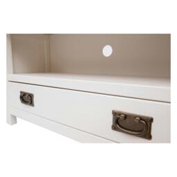 Rackhams Lovere Off White 1 Drawer TV Cabinet Brass Drop Handle - Off White - thumbnail 5