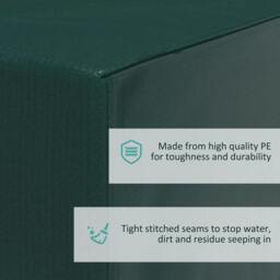 Rackhams Garden Furniture Cover, Waterproof Anti-UV Large Protective Patio Set Covers, 235 x 190 x 90cm, Green - thumbnail 5