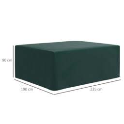Rackhams Garden Furniture Cover, Waterproof Anti-UV Large Protective Patio Set Covers, 235 x 190 x 90cm, Green - thumbnail 3