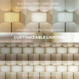 Rackhams Modern Dimmable Standing Lamp with Adjustable Colour Temperatures - Silver, beige - Yes - thumbnail 4