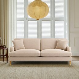 Rackhams Shafique Two Seater Sofa, Loveseat, Velvet or Linen - Orange - thumbnail 2