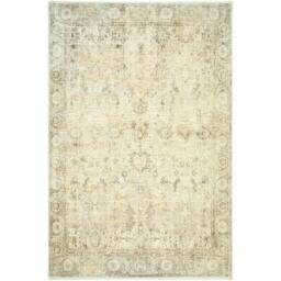 Rackhams Galey Alix Fetscher-Vintage Beige Brown Green Traditional Boho Fringe Rug - 152 x 229 cm - thumbnail 2