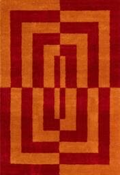 Rackhams Joli Geometric Red & Orange Rug - 160X230 cm