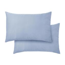 Rackhams 400 Thread Count Cotton Sateen Standard Pillowcase Pair Blue - Standard - Blue - thumbnail 5