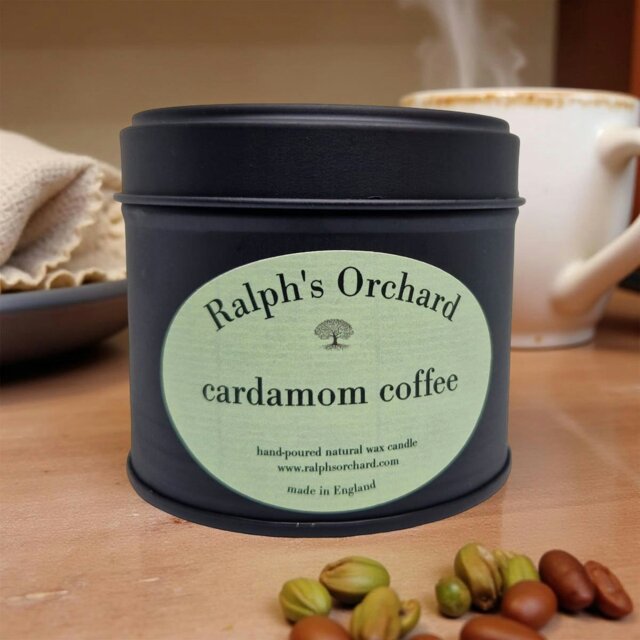 Rackhams Cardamom Coffee Scented Candle - Candle in Matte Black Tin - image 1