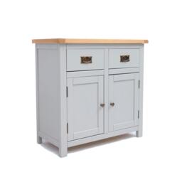 Rackhams Argenta Light Grey 2 Drawer 2 Door Sideboard Brass Drop Handle - Light Grey - thumbnail 3
