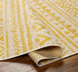 Rackhams Eagean-Global Yellow Ivory Off-White In- & Outdoor Rug - 160cm_diameter - thumbnail 5