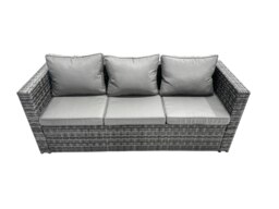 Rackhams Lounge Dark Mixed Grey Rattan Sofa Set With Tables Stool Outdoor Garden Furniture Patio 5 Seater - thumbnail 3