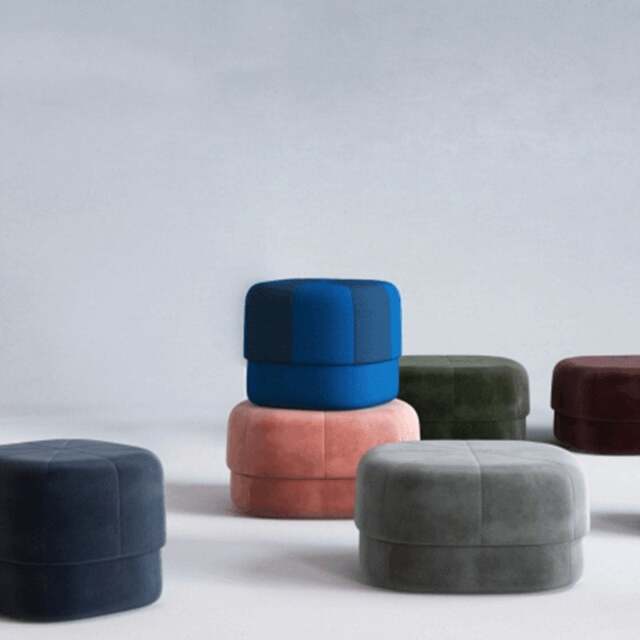 Rackhams Norman Copenhagen Circus Pouf, Footstool - S - Red - image 1