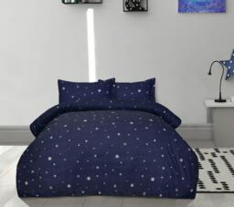 Rackhams Fun & Cosy Kids' Duvet Cover with Pillowcase & Fitted Sheet-Complete-Set - DINO SKIING - Double (200cm x 200cm) - thumbnail 5