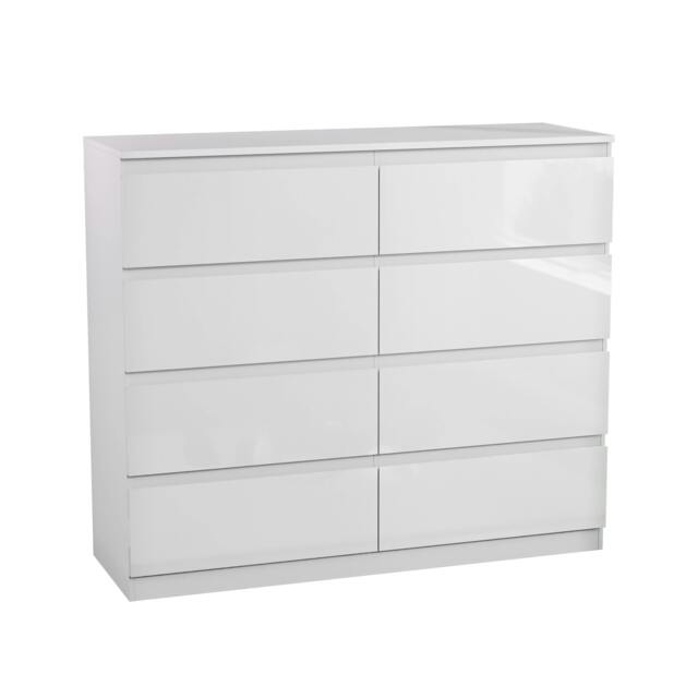 Rackhams Glinton 8 Drawer Chest, Black - White - image 1