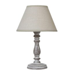 Rackhams Setia Column Linen Table Lamp - White - One Size - White - 100% Mixed - thumbnail 2