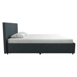 Rackhams Kelly Bed with Storage Fabric Navy - King - thumbnail 3