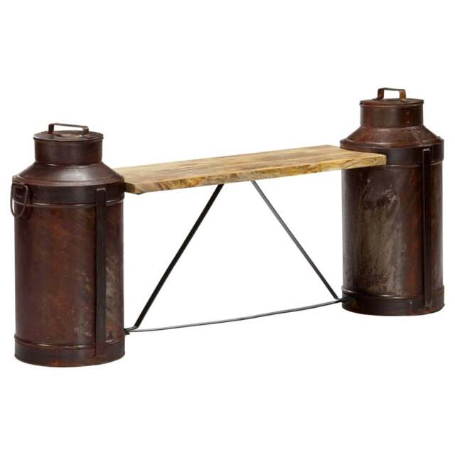 Rackhams Milk Bottle Bench 150x33x64 cm Solid Mango Wood