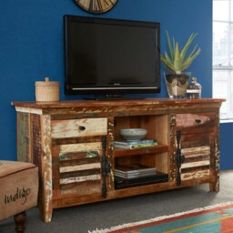 Rackhams Dahila Reclaimed Boat TV Multi Media Unit - 150 cm - 70 cm - Wood