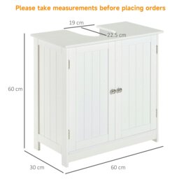 Rackhams Basin Sink Vanity Cabinet Toilet Bathroom Shelf Door Storage Wooden - thumbnail 4