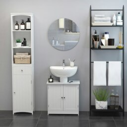 Rackhams Basin Sink Vanity Cabinet Toilet Bathroom Shelf Door Storage Wooden - thumbnail 3