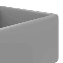 Rackhams Luxury Basin Overflow Square Matt Light Grey 41x41 cm Ceramic - thumbnail 4