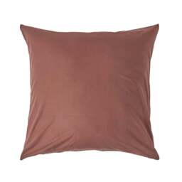 Rackhams Crisp & Cool 200 TC Egyptian Cotton Percale Housewife Pillowcase, European Size - Chocolate - 60 x 60 cm - thumbnail 1
