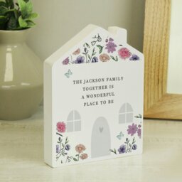 Rackhams Personalised Wild Flowers Wooden House Ornament