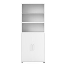 Rackhams Prima Bookcase 4 Shelves with 2 Doors in White - White - Wood - 1 - thumbnail 2